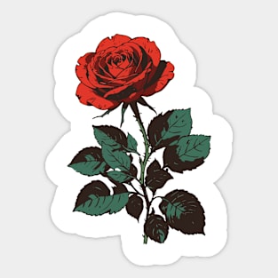 Blooming in Vintage Red Sticker